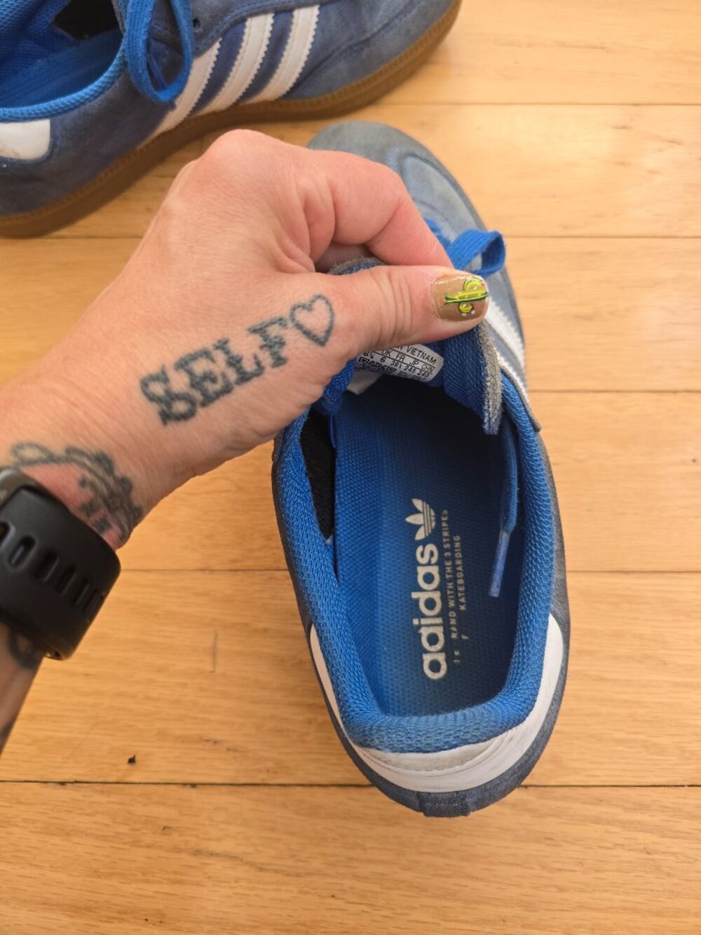 Adidas | Samba ADV 'Blue Bird Gum' suede skater sneakers | WMS 8 - Picture 7 of 11